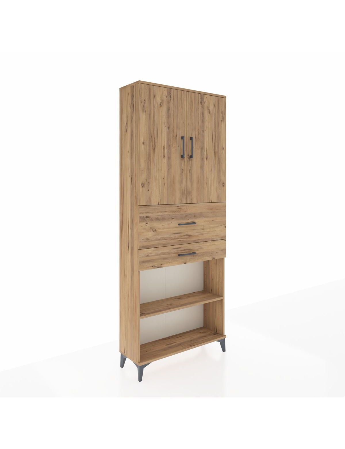 Arges Dolap 4 Raflı 2 Çekmeceli 2 Kapaklı 88x30x221 - S30M175V9A