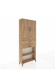Arges Dolap 4 Raflı 2 Çekmeceli 2 Kapaklı 88x30x221 - S30M175V9A