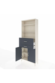 Arges Dolap 4 Raflı 2 Çekmeceli 2 Kapaklı 88x30x221 - S30M176V2A