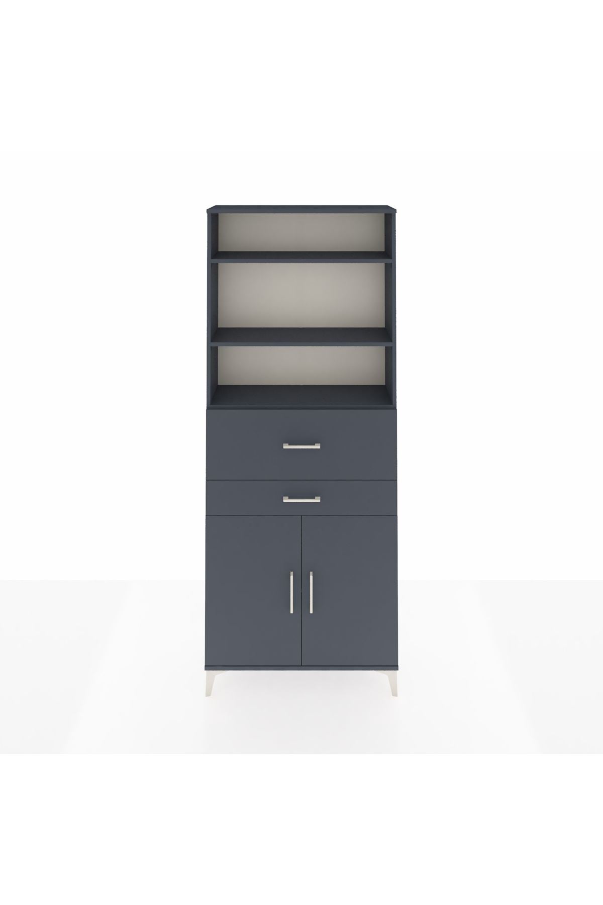 Arges Dolap 4 Raflı 2 Çekmeceli 2 Kapaklı 88x30x221 - S30M176V5A