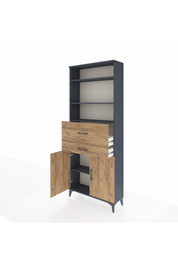Arges Dolap 4 Raflı 2 Çekmeceli 2 Kapaklı 88x30x221 - S30M176V6A