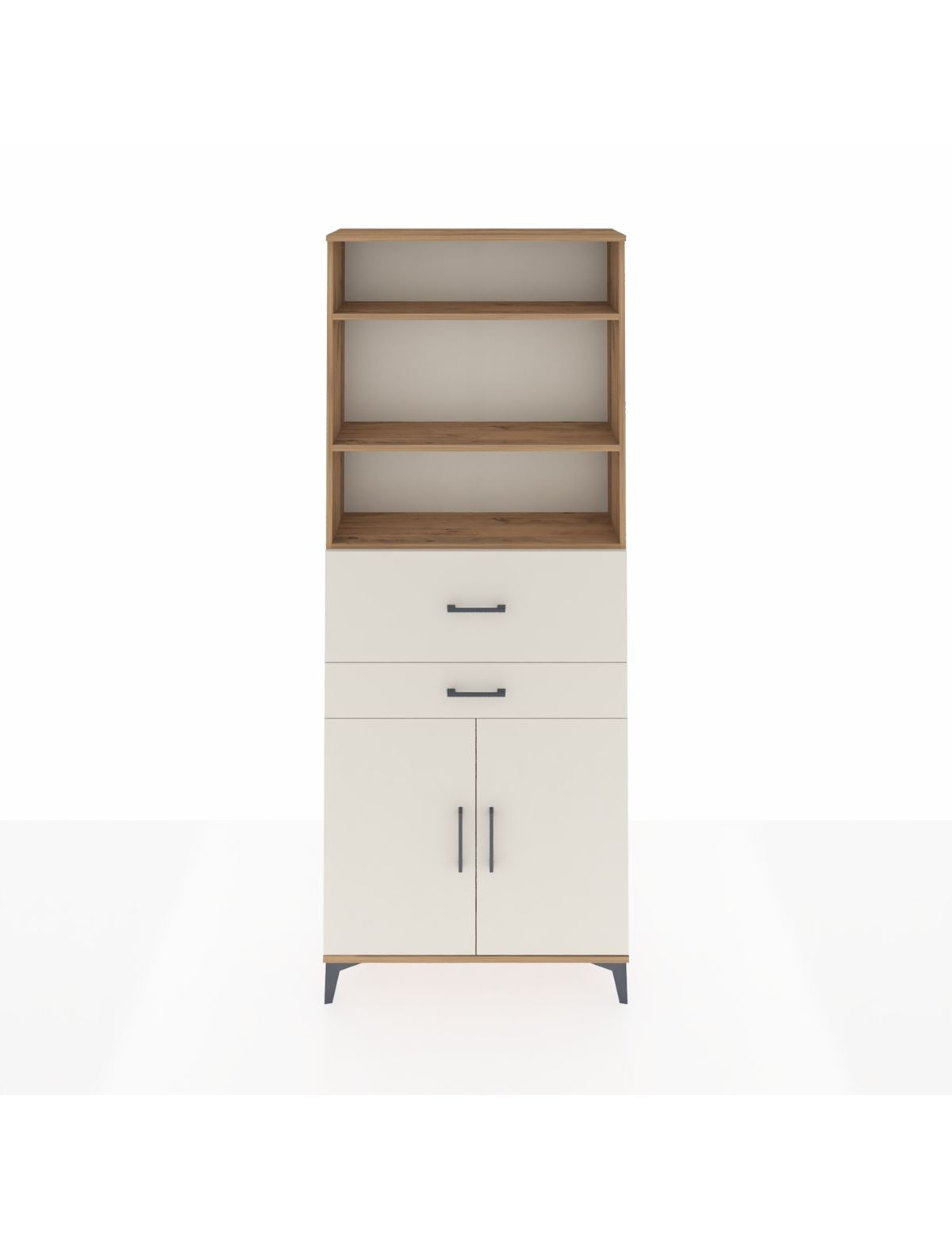 Arges Dolap 4 Raflı 2 Çekmeceli 2 Kapaklı 88x30x221 - S30M176V7A