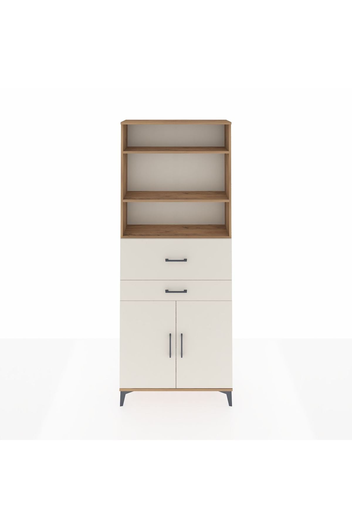 Arges Dolap 4 Raflı 2 Çekmeceli 2 Kapaklı 88x30x221 - S30M176V7A