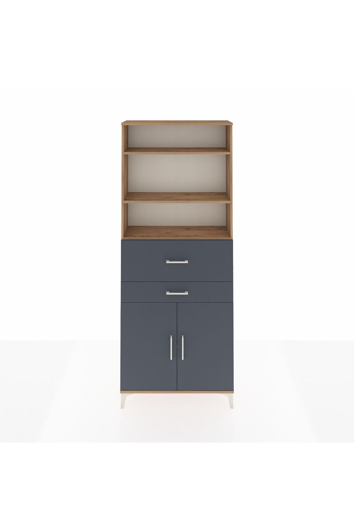 Arges Dolap 4 Raflı 2 Çekmeceli 2 Kapaklı 88x30x221 - S30M176V8A