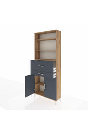 Arges Dolap 4 Raflı 2 Çekmeceli 2 Kapaklı 88x30x221 - S30M176V8A