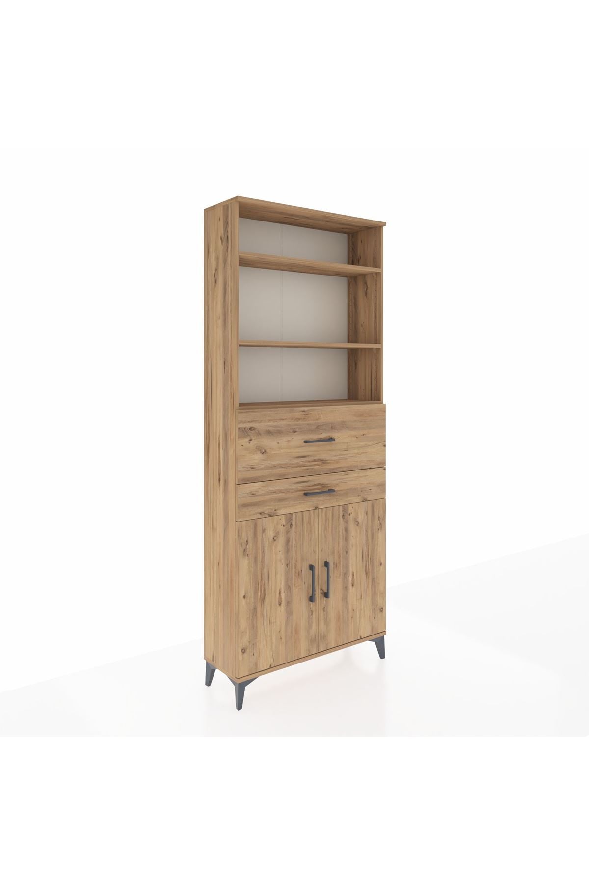 Arges Dolap 4 Raflı 2 Çekmeceli 2 Kapaklı 88x30x221 - S30M176V9A