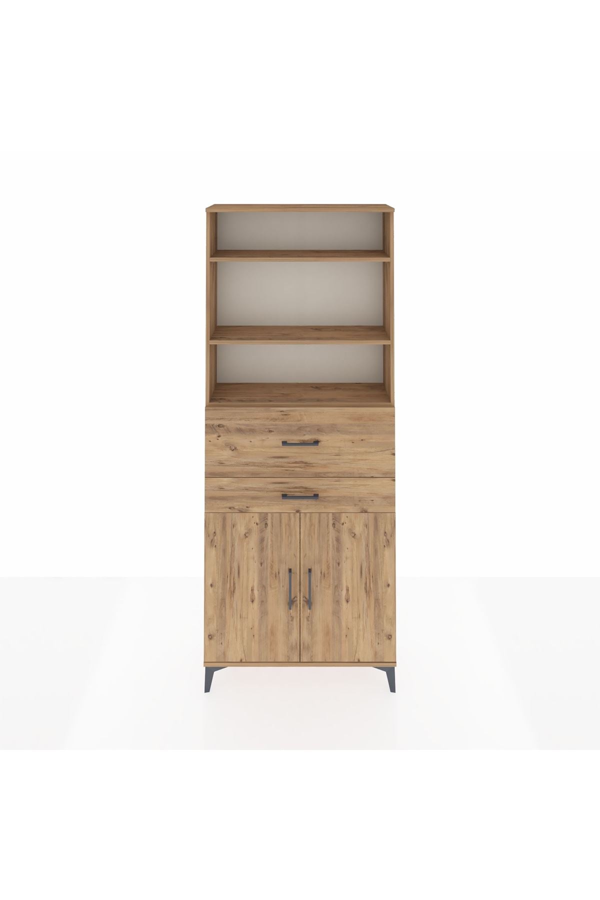 Arges Dolap 4 Raflı 2 Çekmeceli 2 Kapaklı 88x30x221 - S30M176V9A