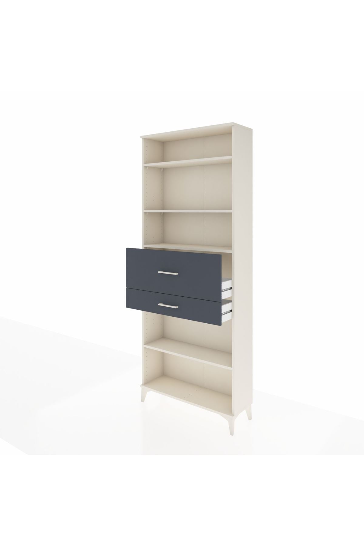 Arges Dolap 4 Raflı 2 Çekmeceli 88x30x221 - S30M177V2A