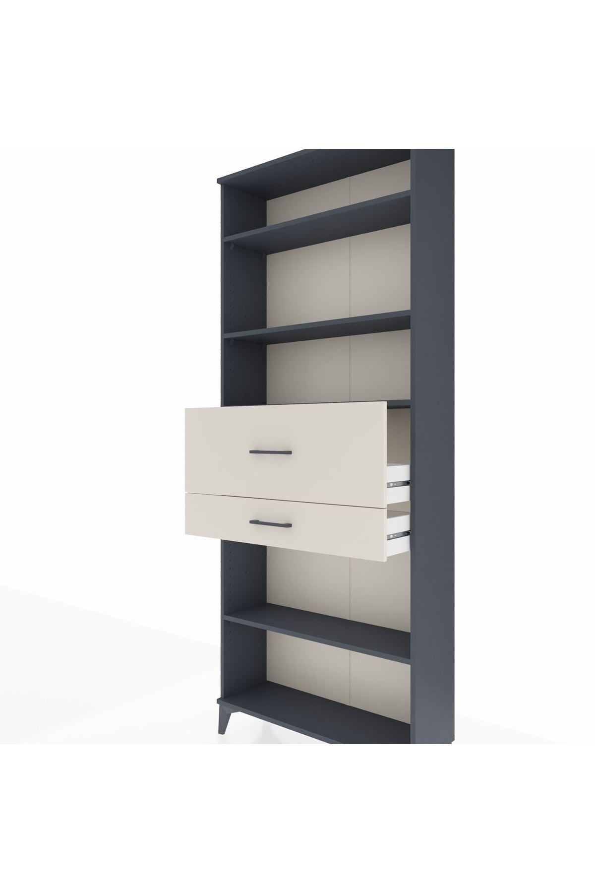 Arges Dolap 4 Raflı 2 Çekmeceli 88x30x221 - S30M177V4A