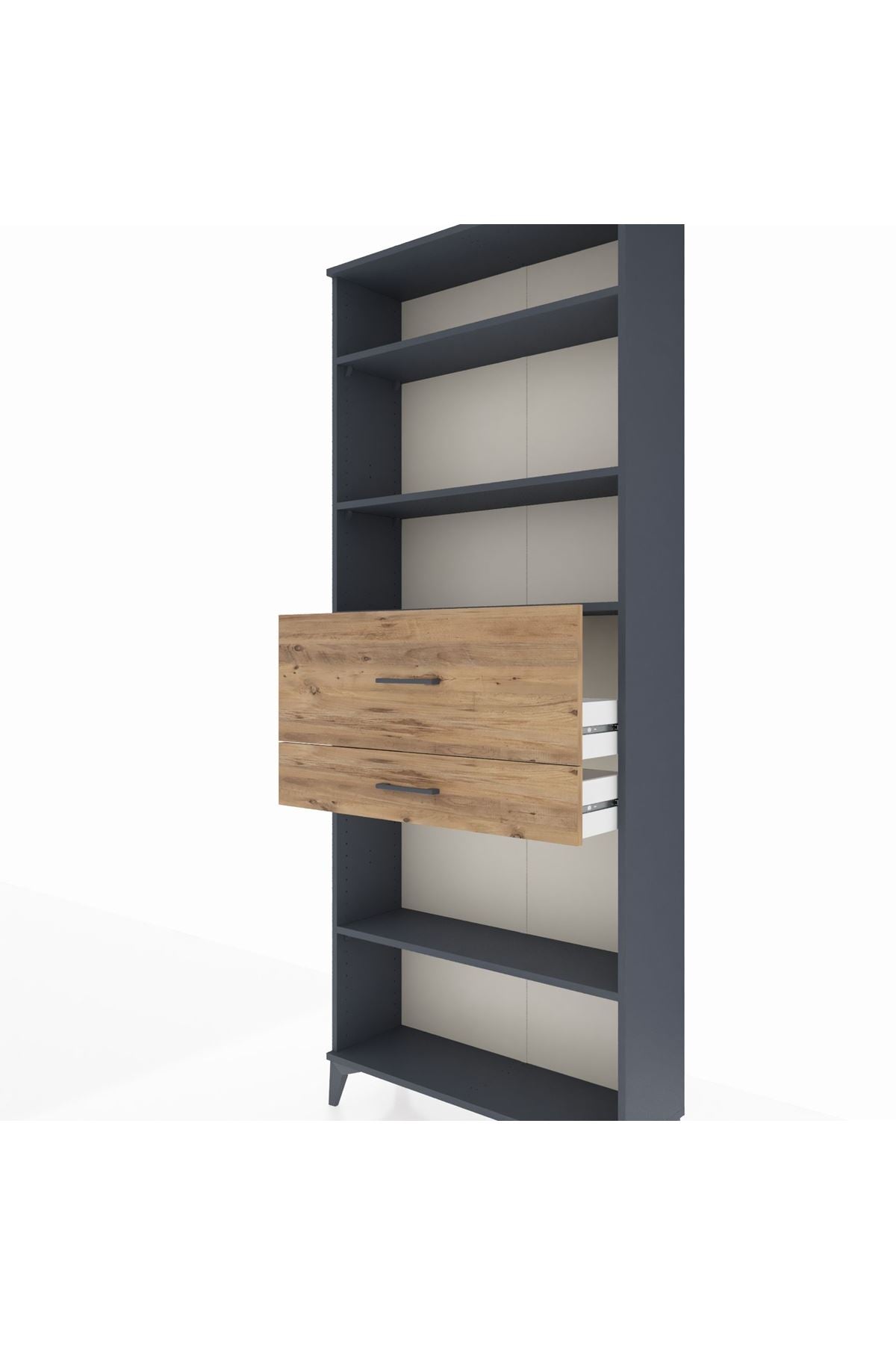 Arges Dolap 4 Raflı 2 Çekmeceli 88x30x221 - S30M177V6A