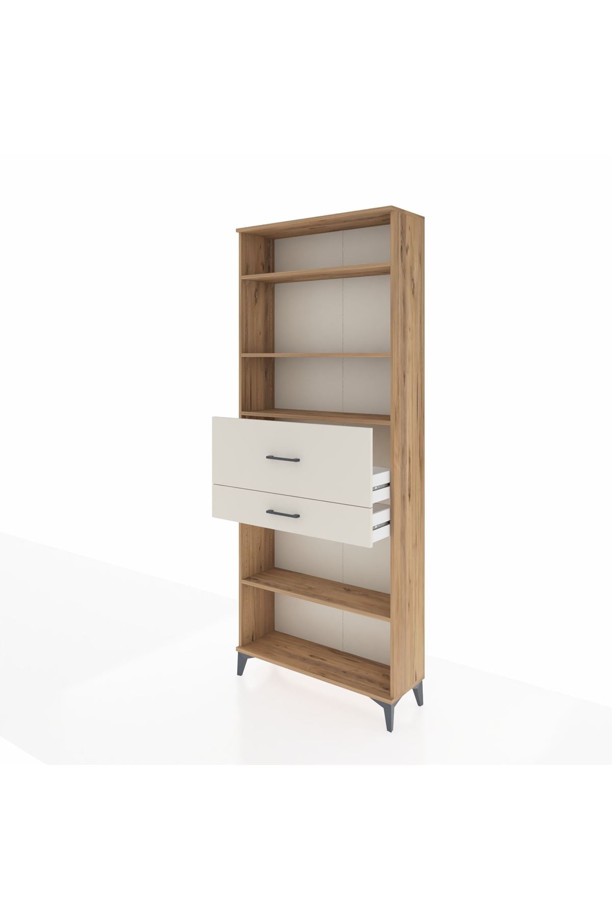 Arges Dolap 4 Raflı 2 Çekmeceli 88x30x221 - S30M177V7A