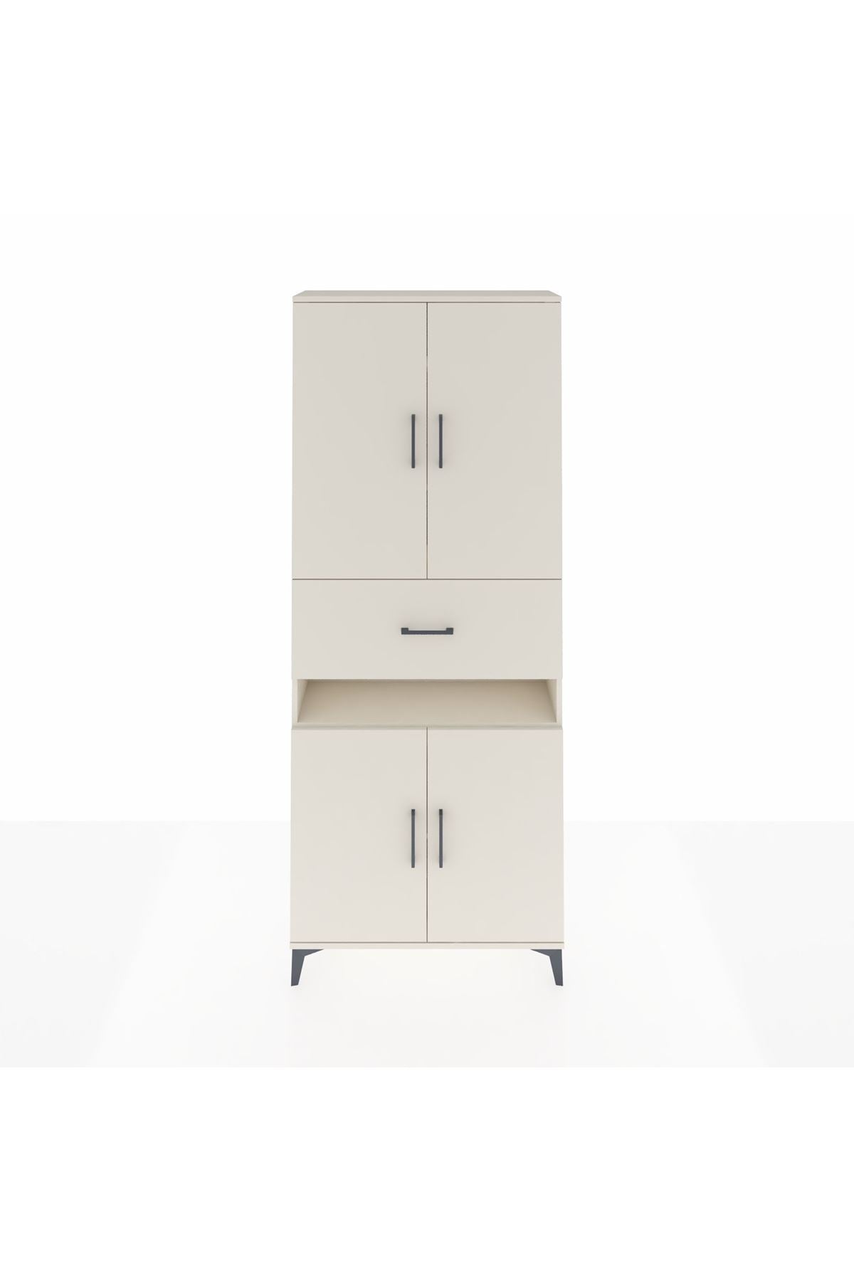 Arges Dolap 5 Raflı Tek Çekmeceli 4 Kapaklı 88x30x221 - S30M178V1A