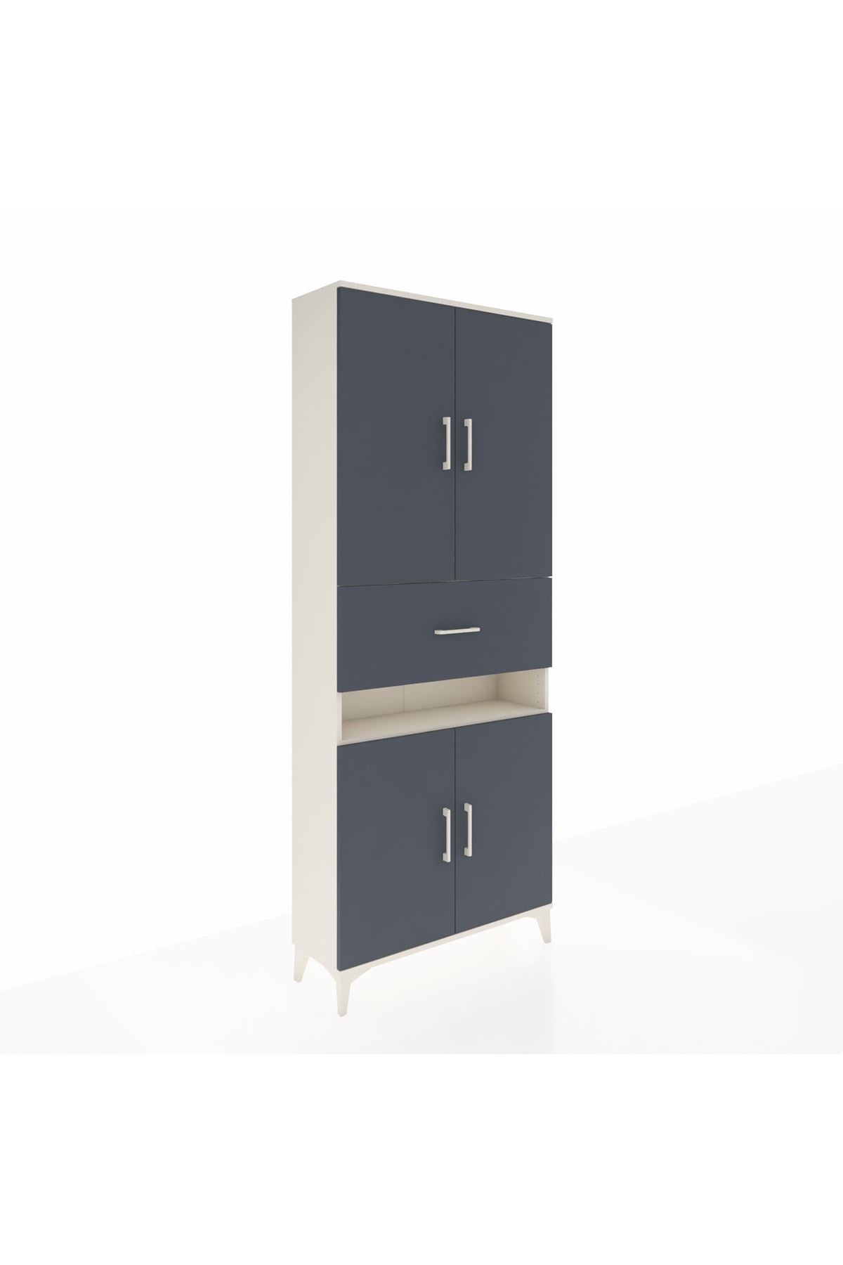 Arges Dolap 5 Raflı Tek Çekmeceli 4 Kapaklı 88x30x221 - S30M178V2A