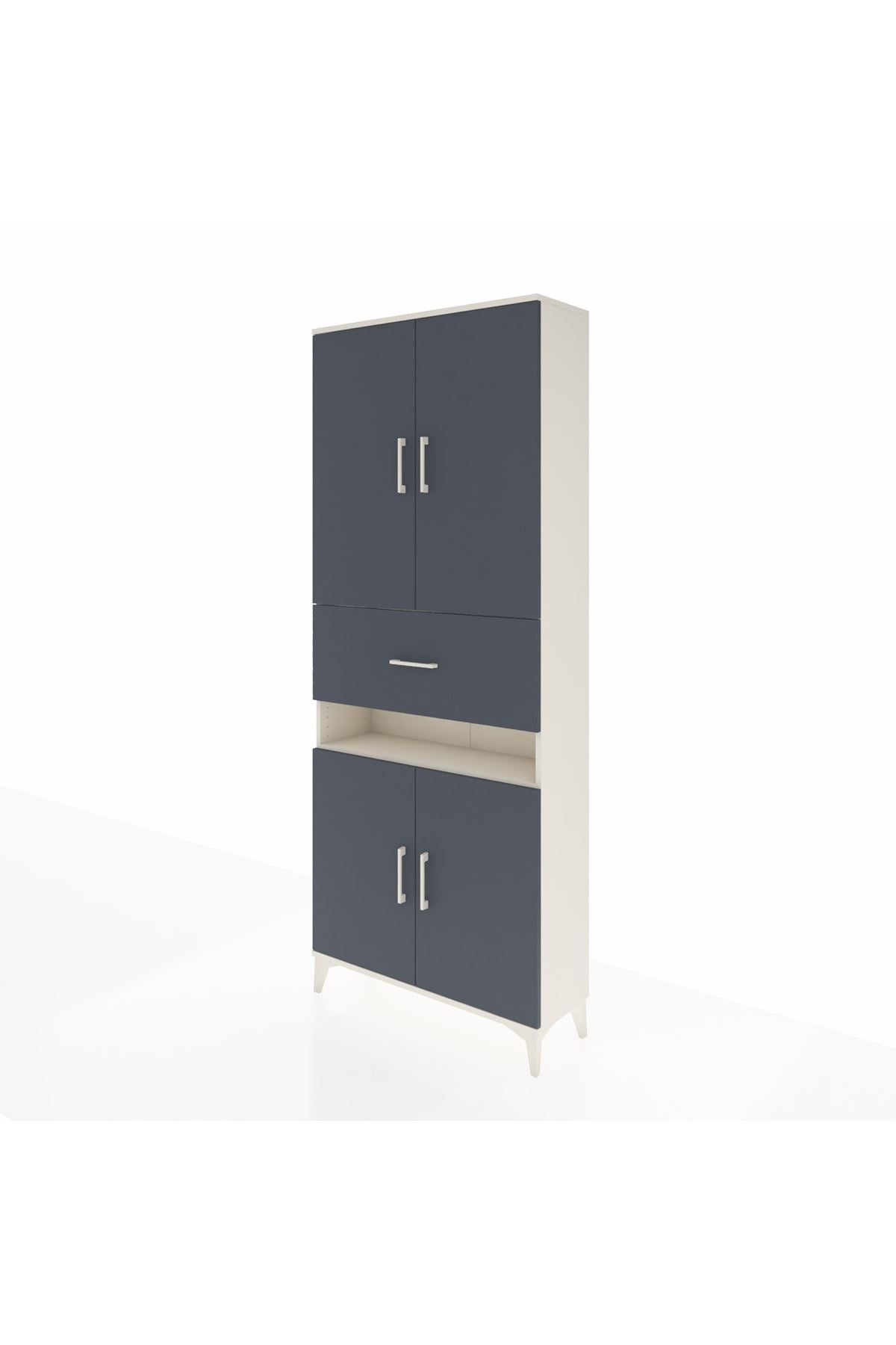 Arges Dolap 5 Raflı Tek Çekmeceli 4 Kapaklı 88x30x221 - S30M178V2A