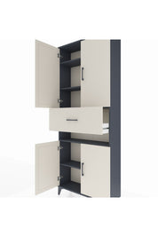 Arges Dolap 5 Raflı Tek Çekmeceli 4 Kapaklı 88x30x221 - S30M178V4A