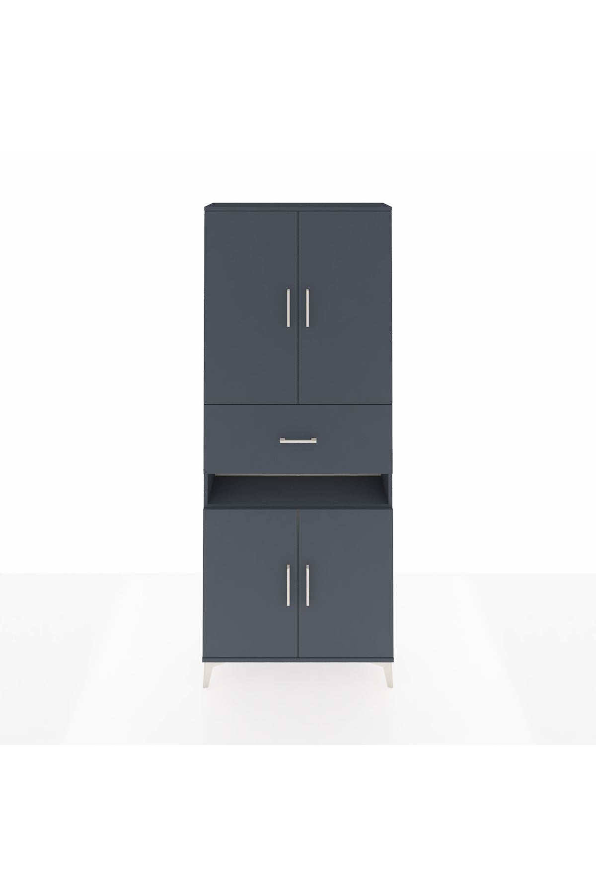 Arges Dolap 5 Raflı Tek Çekmeceli 4 Kapaklı 88x30x221 - S30M178V5A