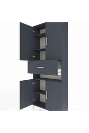 Arges Dolap 5 Raflı Tek Çekmeceli 4 Kapaklı 88x30x221 - S30M178V5A