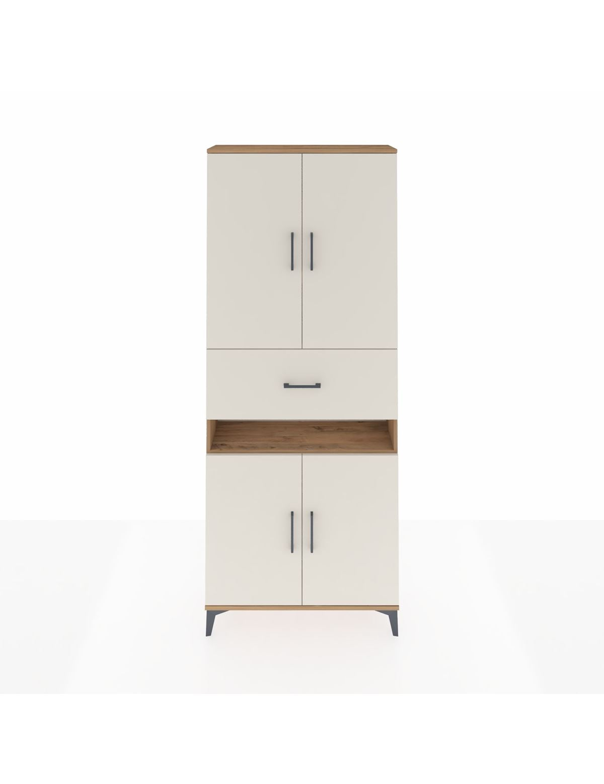 Arges Dolap 5 Raflı Tek Çekmeceli 4 Kapaklı 88x30x221 - S30M178V7A