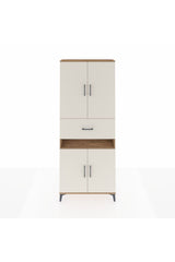 Arges Dolap 5 Raflı Tek Çekmeceli 4 Kapaklı 88x30x221
