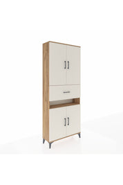 Arges Dolap 5 Raflı Tek Çekmeceli 4 Kapaklı 88x30x221 - S30M178V7A
