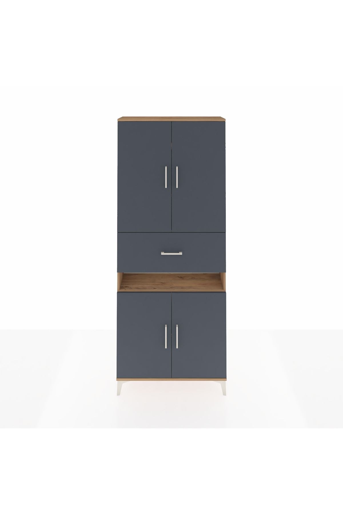 Arges Dolap 5 Raflı Tek Çekmeceli 4 Kapaklı 88x30x221 - S30M178V8A