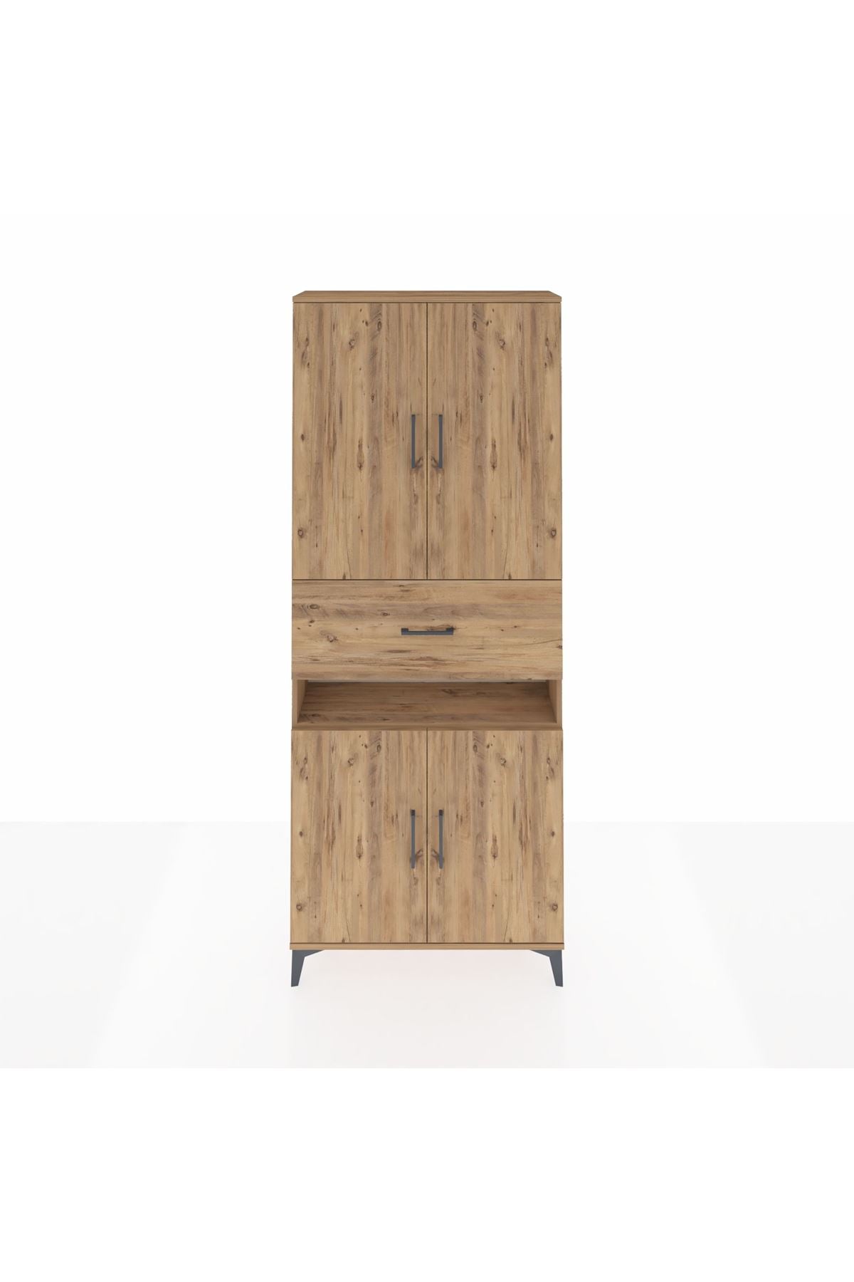 Arges Dolap 5 Raflı Tek Çekmeceli 4 Kapaklı 88x30x221 - S30M178V9A