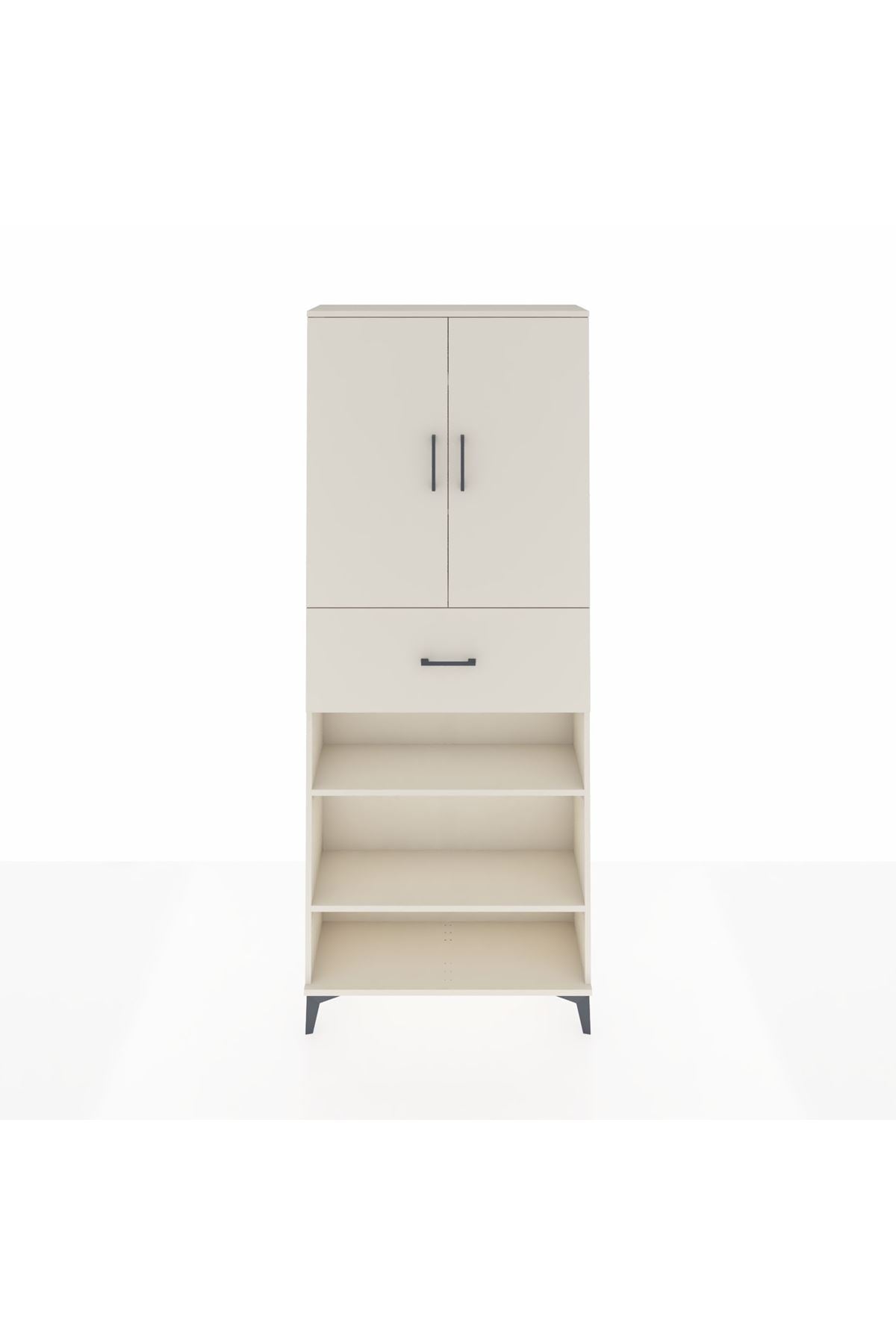 Arges Dolap 5 Raflı Tek Çekmeceli 2 Kapaklı 88x30x221 - S30M179V1A