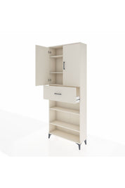 Arges Dolap 5 Raflı Tek Çekmeceli 2 Kapaklı 88x30x221 - S30M179V1A