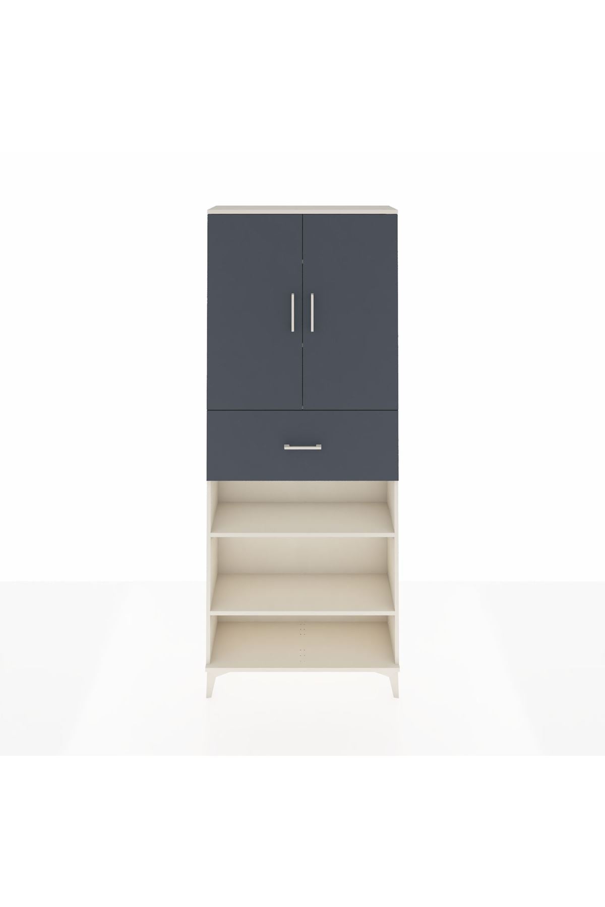Arges Dolap 5 Raflı Tek Çekmeceli 2 Kapaklı 88x30x221 - S30M179V2A