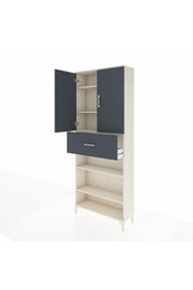 Arges Dolap 5 Raflı Tek Çekmeceli 2 Kapaklı 88x30x221 - S30M179V2A