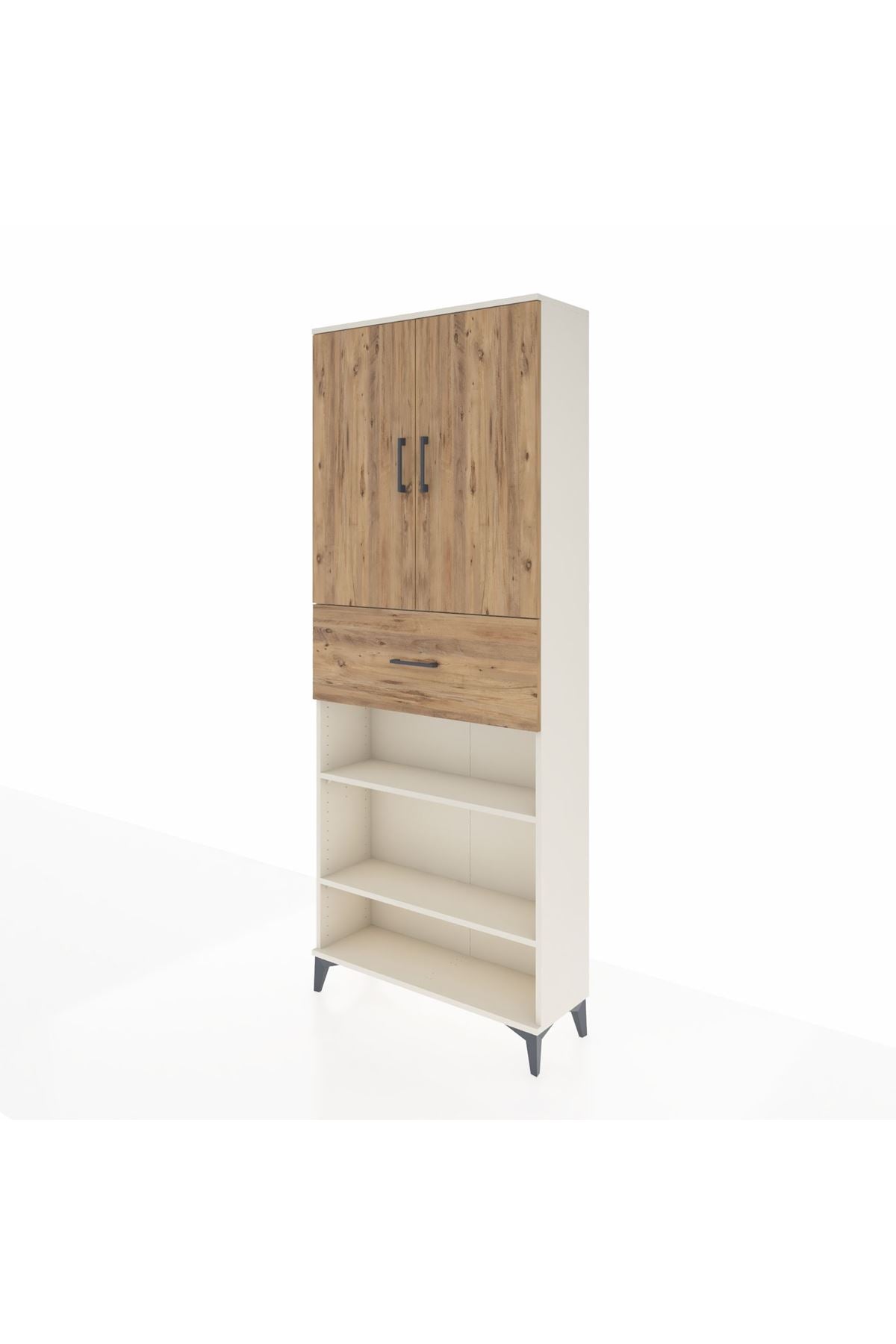 Arges Dolap 5 Raflı Tek Çekmeceli 2 Kapaklı 88x30x221 - S30M179V3A