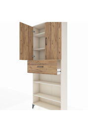 Arges Dolap 5 Raflı Tek Çekmeceli 2 Kapaklı 88x30x221 - S30M179V3A