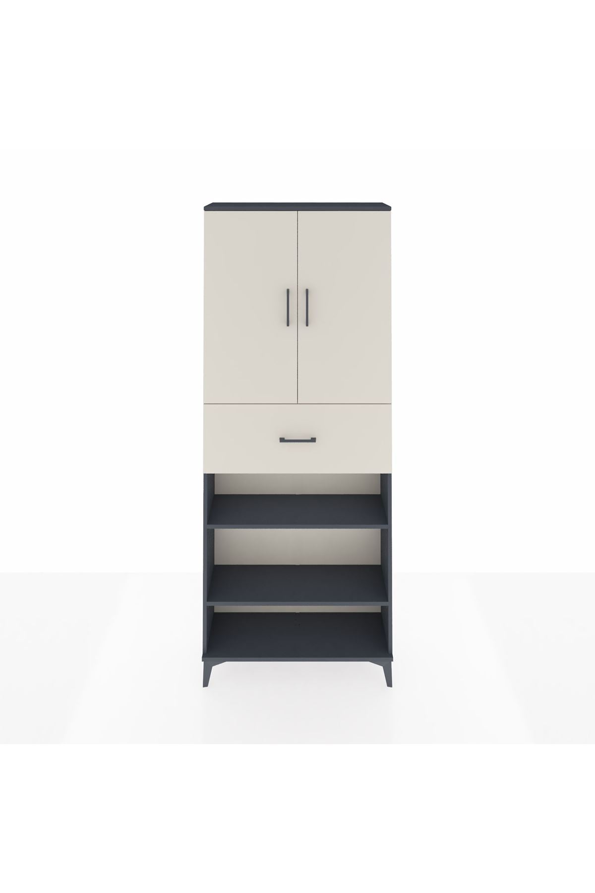 Arges Dolap 5 Raflı Tek Çekmeceli 2 Kapaklı 88x30x221 - S30M179V4A