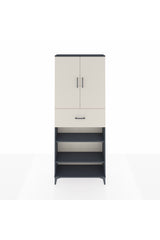 Arges Dolap 5 Raflı Tek Çekmeceli 2 Kapaklı 88x30x221