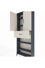 Arges Dolap 5 Raflı Tek Çekmeceli 2 Kapaklı 88x30x221 - S30M179V4A