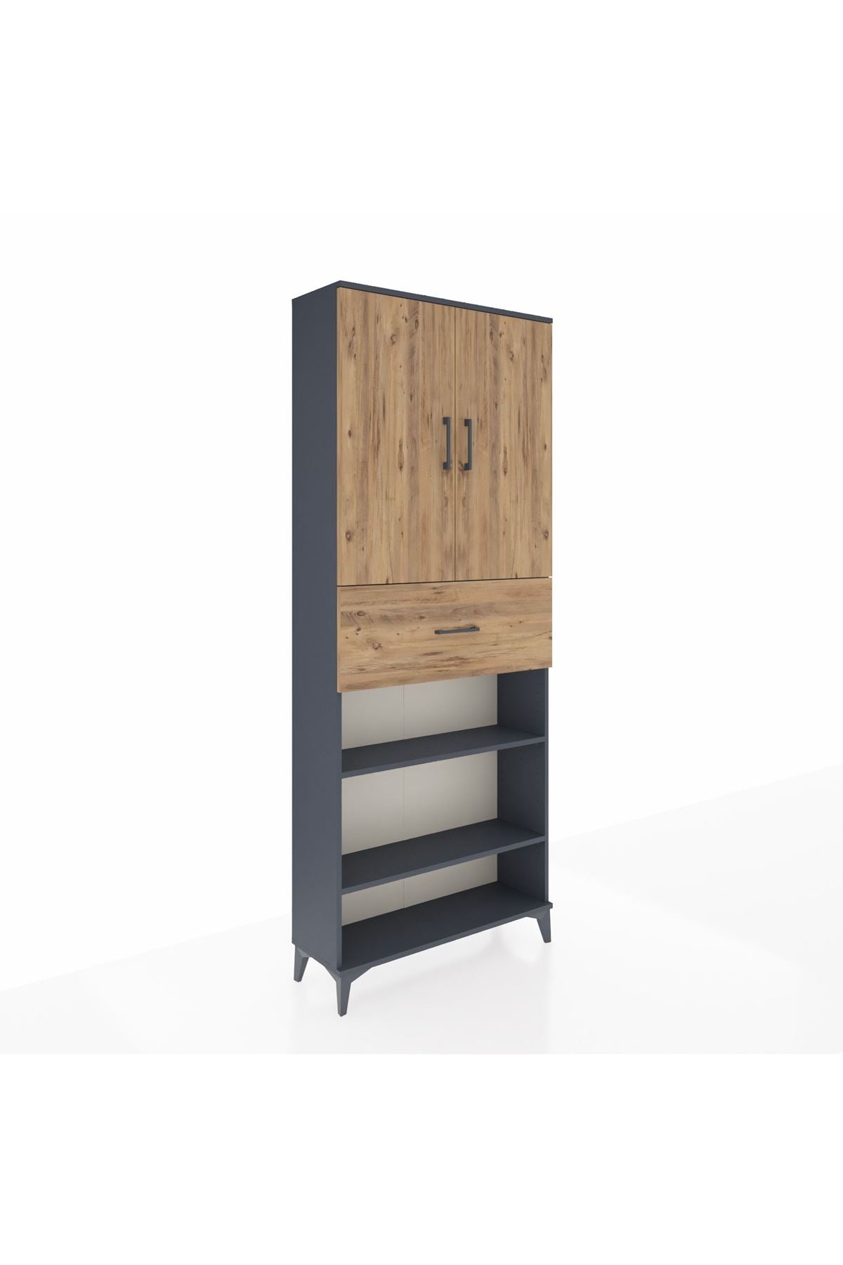 Arges Dolap 5 Raflı Tek Çekmeceli 2 Kapaklı 88x30x221 - S30M179V6A