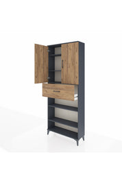 Arges Dolap 5 Raflı Tek Çekmeceli 2 Kapaklı 88x30x221 - S30M179V6A