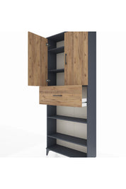 Arges Dolap 5 Raflı Tek Çekmeceli 2 Kapaklı 88x30x221 - S30M179V6A