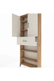 Arges Dolap 5 Raflı Tek Çekmeceli 2 Kapaklı 88x30x221 - S30M179V7A