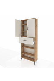 Arges Dolap 5 Raflı Tek Çekmeceli 2 Kapaklı 88x30x221 - S30M179V7A