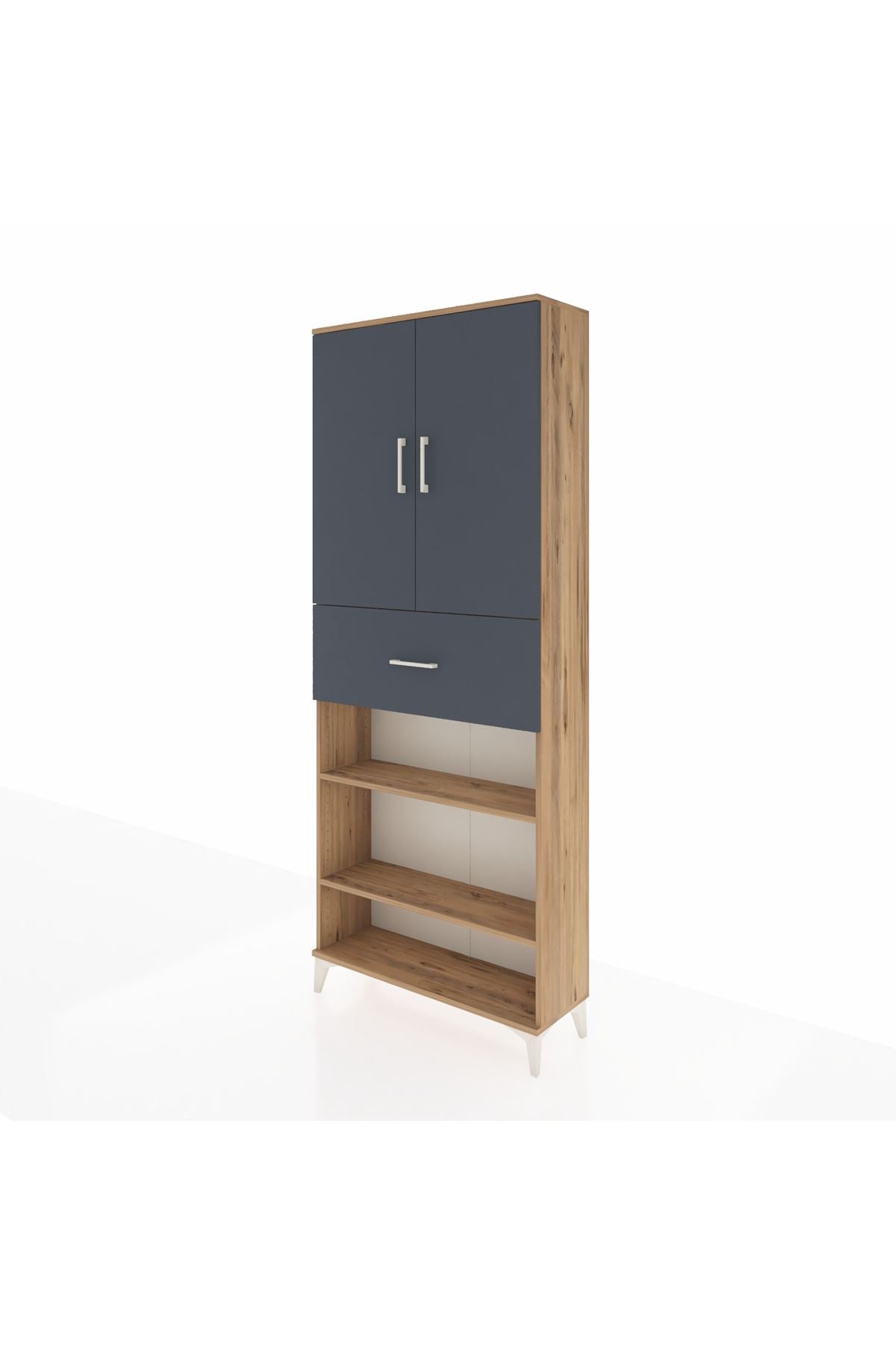 Arges Dolap 5 Raflı Tek Çekmeceli 2 Kapaklı 88x30x221 - S30M179V8A