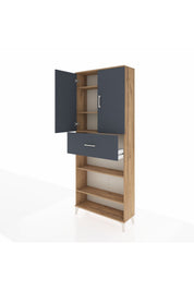 Arges Dolap 5 Raflı Tek Çekmeceli 2 Kapaklı 88x30x221 - S30M179V8A