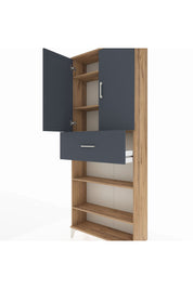 Arges Dolap 5 Raflı Tek Çekmeceli 2 Kapaklı 88x30x221 - S30M179V8A
