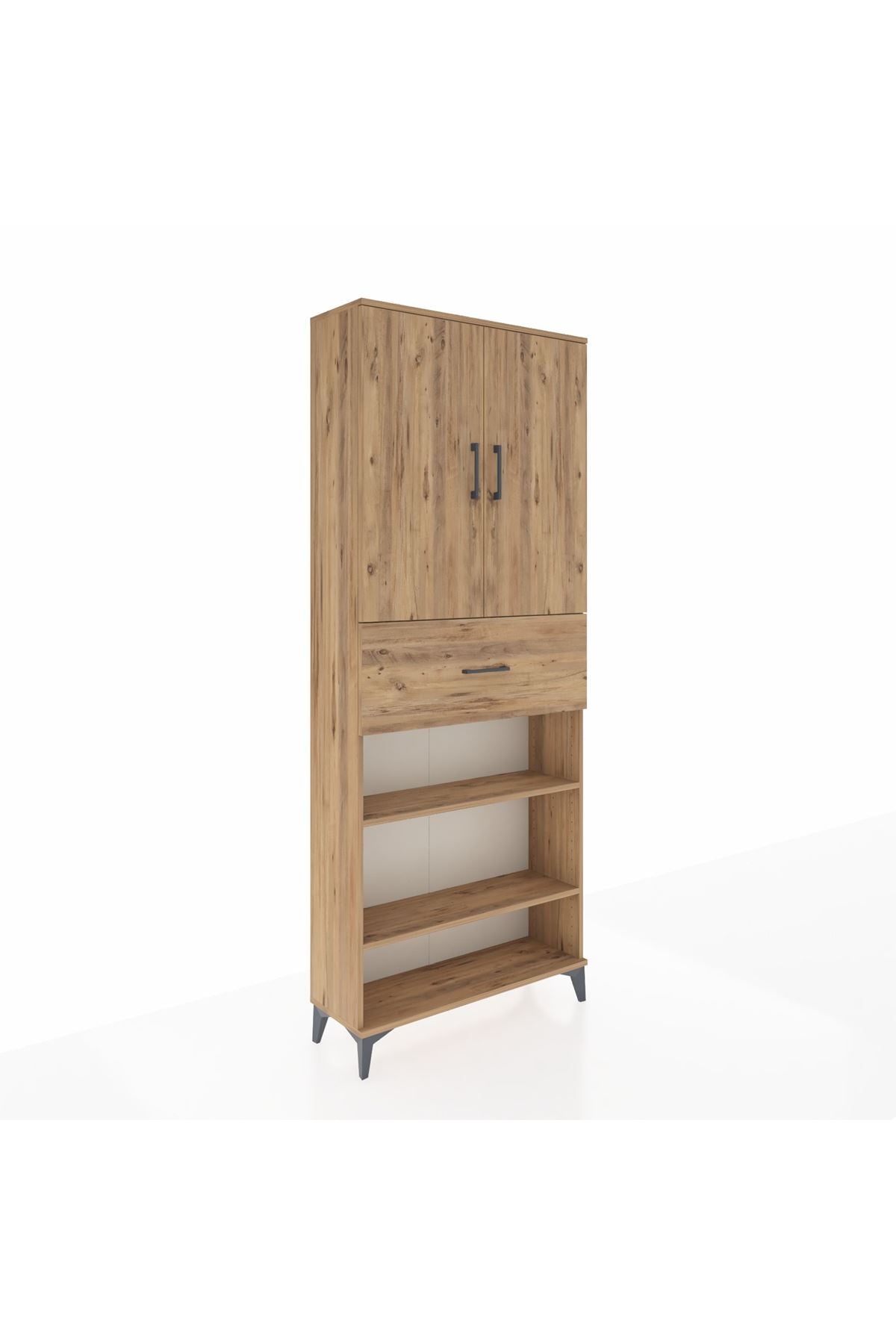 Arges Dolap 5 Raflı Tek Çekmeceli 2 Kapaklı 88x30x221 - S30M179V9A
