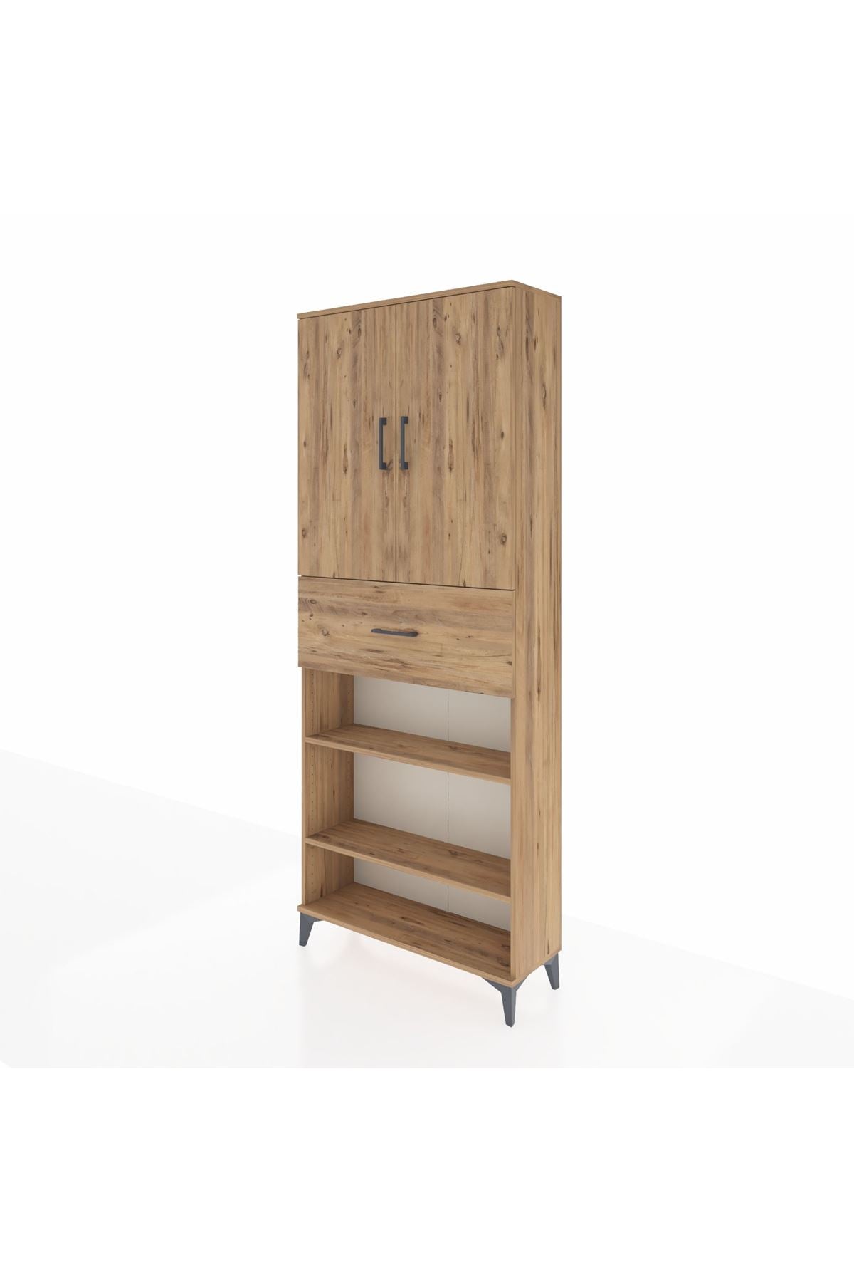 Arges Dolap 5 Raflı Tek Çekmeceli 2 Kapaklı 88x30x221 - S30M179V9A