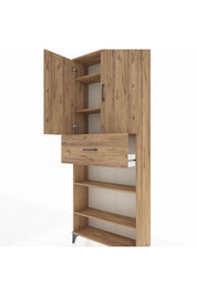 Arges Dolap 5 Raflı Tek Çekmeceli 2 Kapaklı 88x30x221 - S30M179V9A