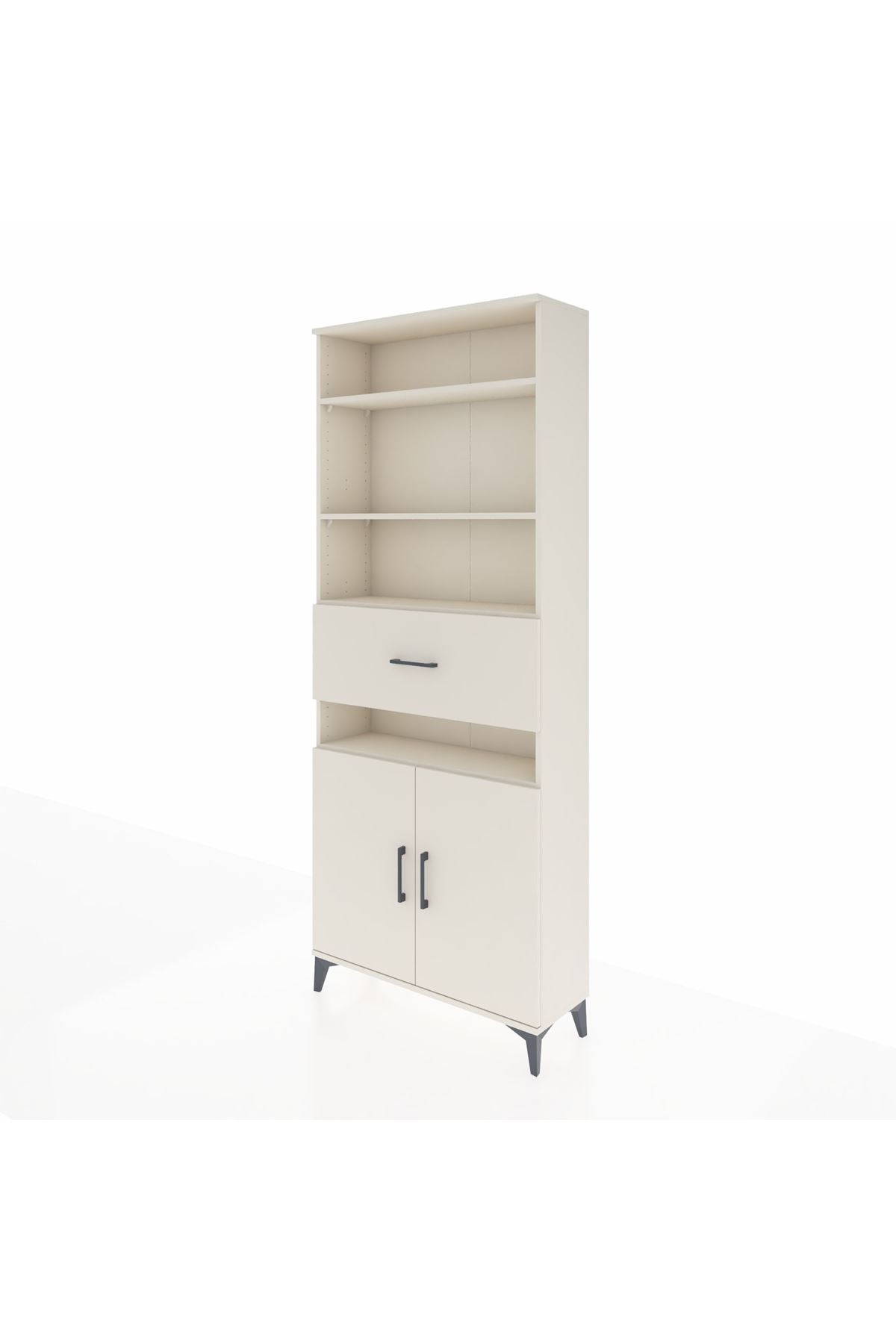 Arges Dolap 5 Raflı Tek Çekmeceli 2 Kapaklı 88x30x221 - S30M180V1A