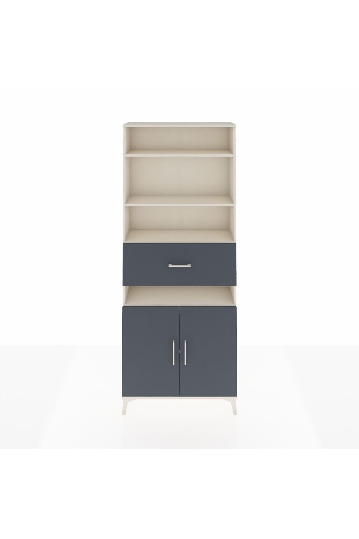 Arges Dolap 5 Raflı Tek Çekmeceli 2 Kapaklı 88x30x221 - S30M180V2A