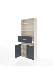 Arges Dolap 5 Raflı Tek Çekmeceli 2 Kapaklı 88x30x221 - S30M180V2A
