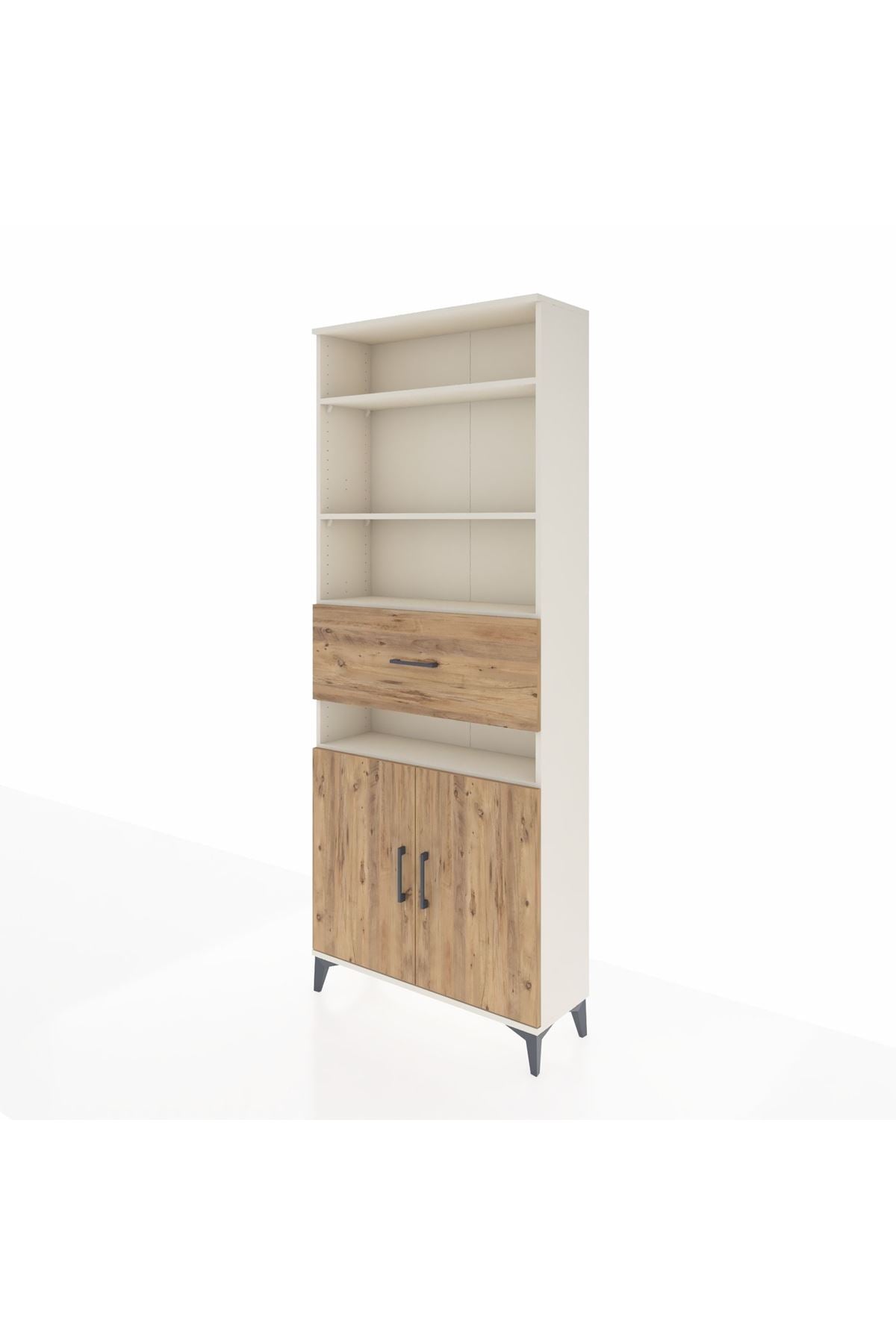 Arges Dolap 5 Raflı Tek Çekmeceli 2 Kapaklı 88x30x221 - S30M180V3A
